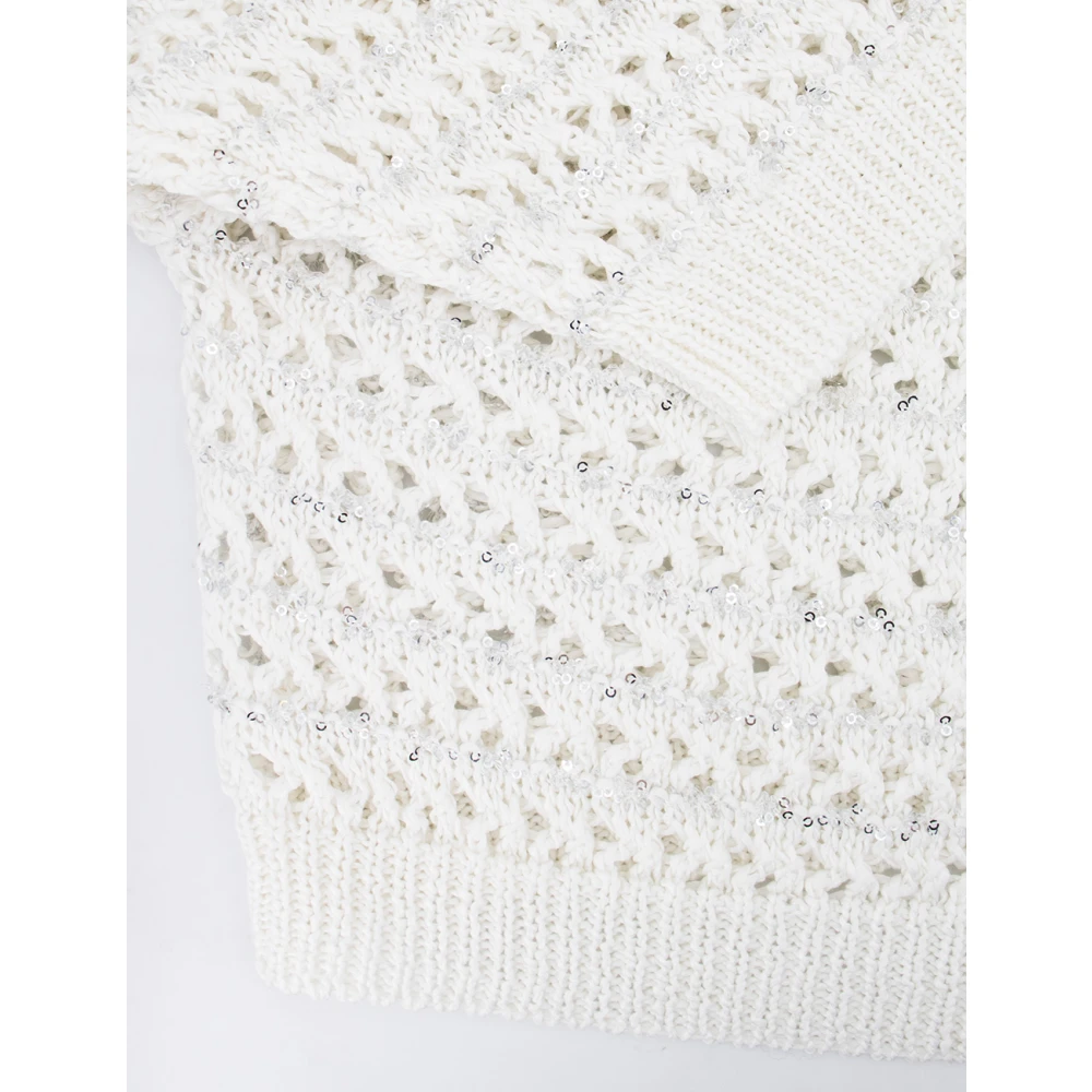 Fabiana Filippi Gestreepte knoopvest White Dames