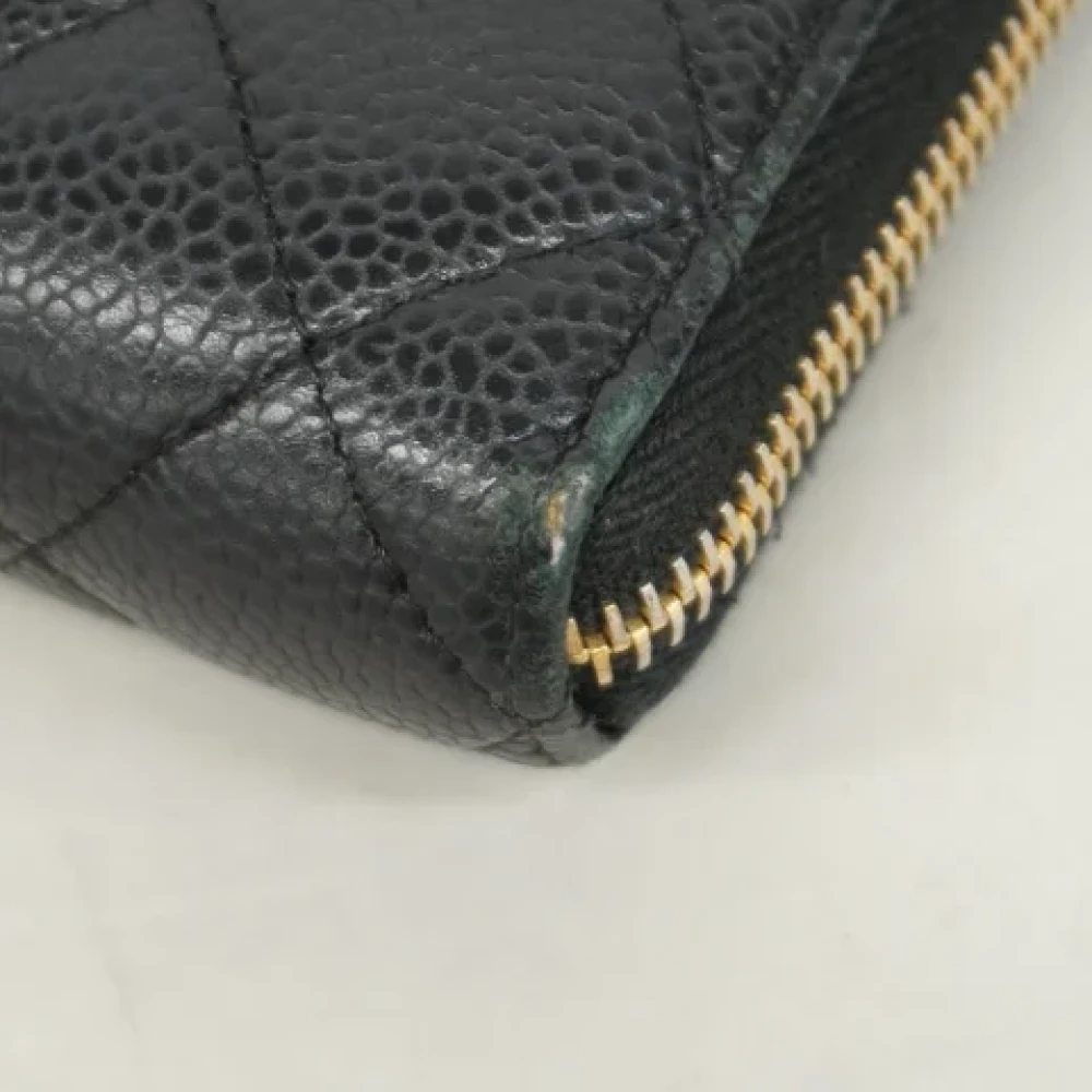 Chanel Vintage Pre-owned Leather wallets Black Dames