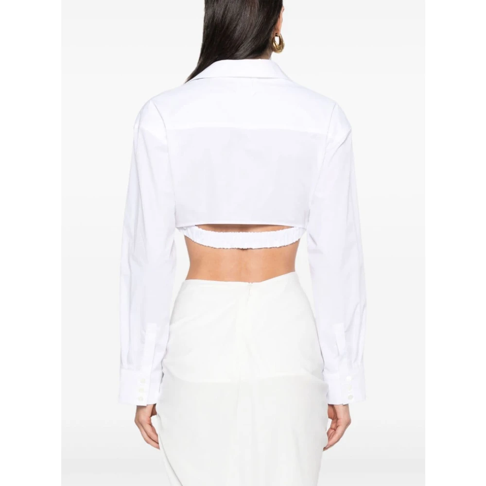 Jacquemus Witte Cut-Out Overhemd White Dames