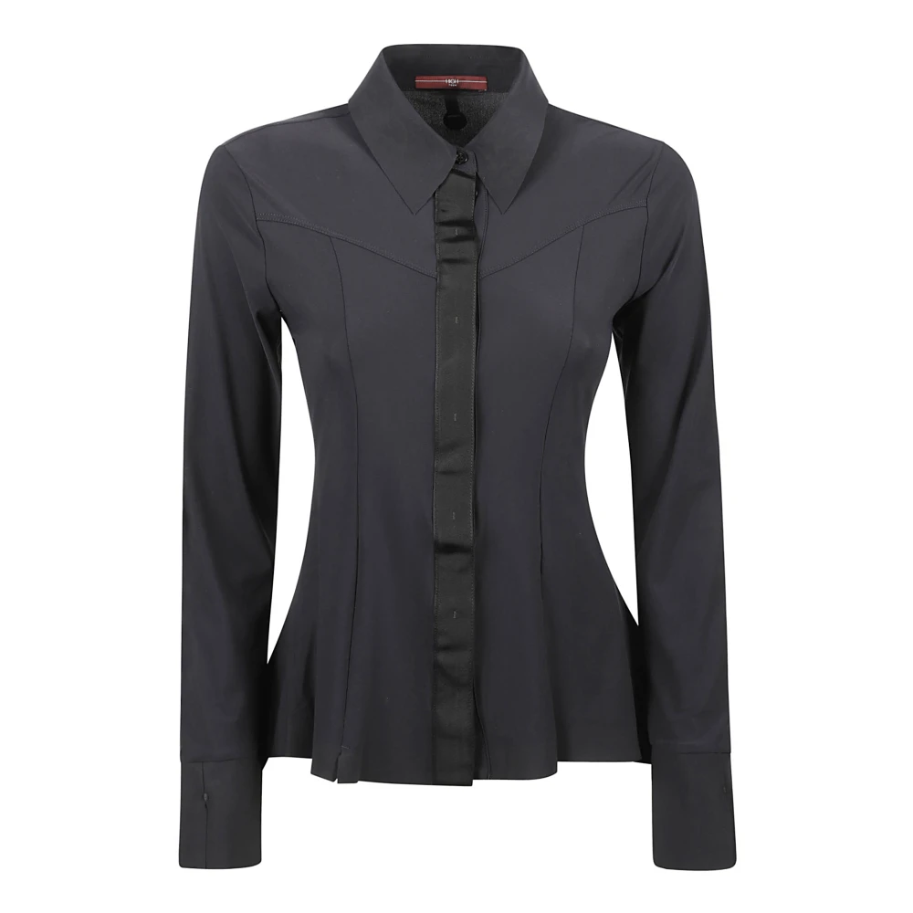High Zwarte overhemden Black Dames
