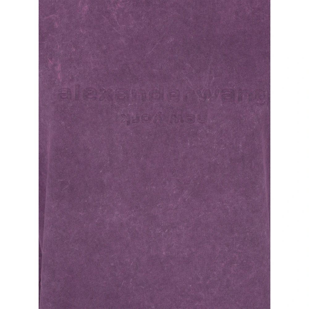 alexander wang Bi-Color Acid Logo T-shirt Purple Dames