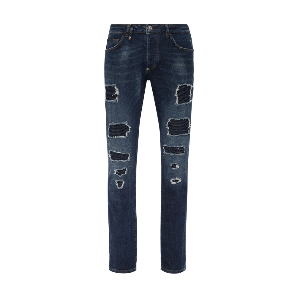Philipp Plein Denim Jeans Collectie Aw23 Blue Heren