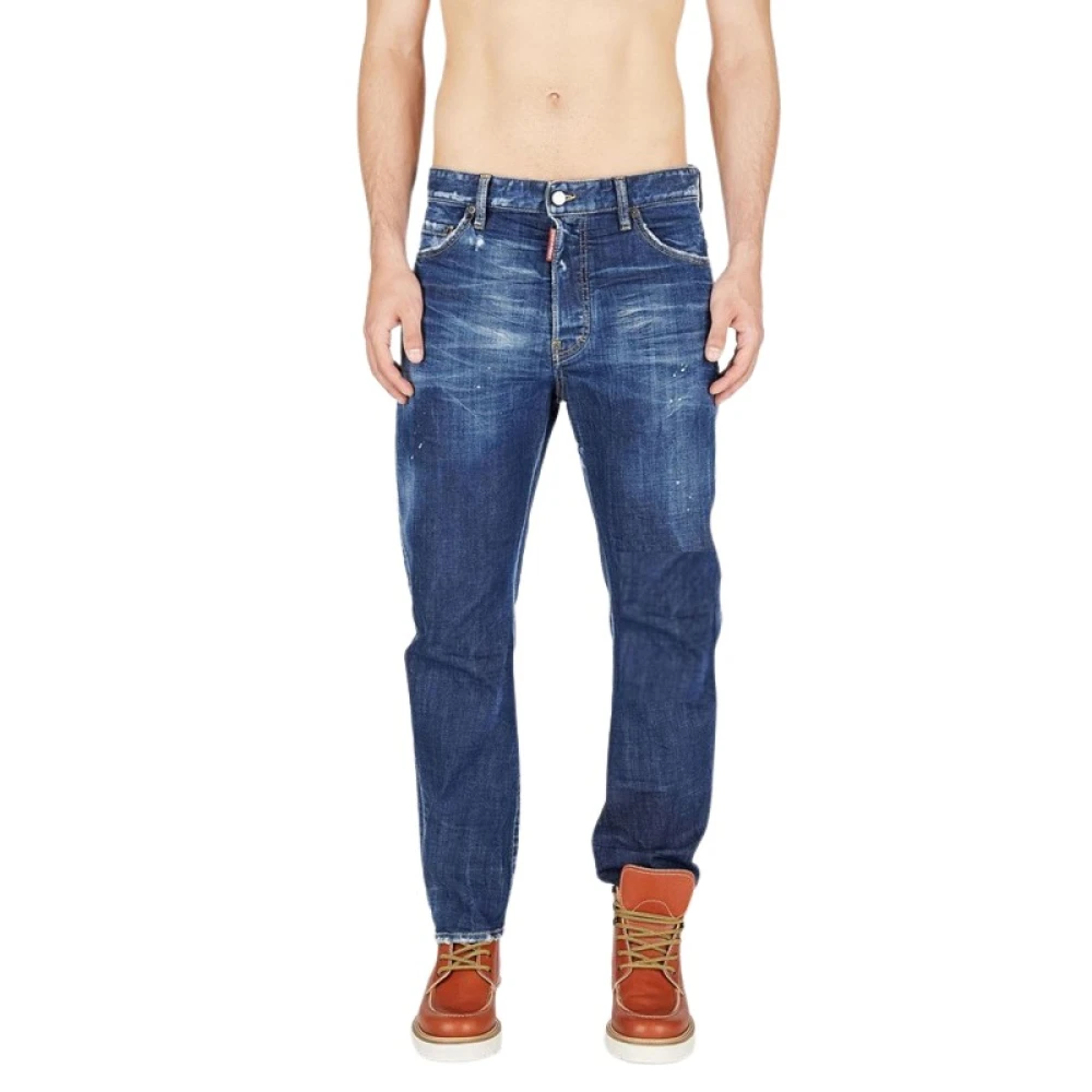 Dsquared2 Blauwe Denim Broek 5 Zakken Blue Heren