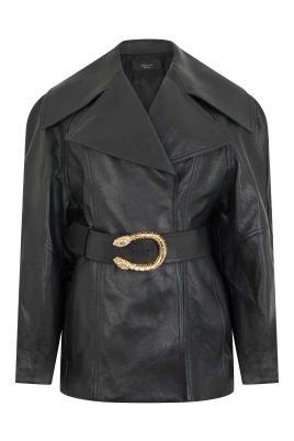 Knotted Leather Jacket