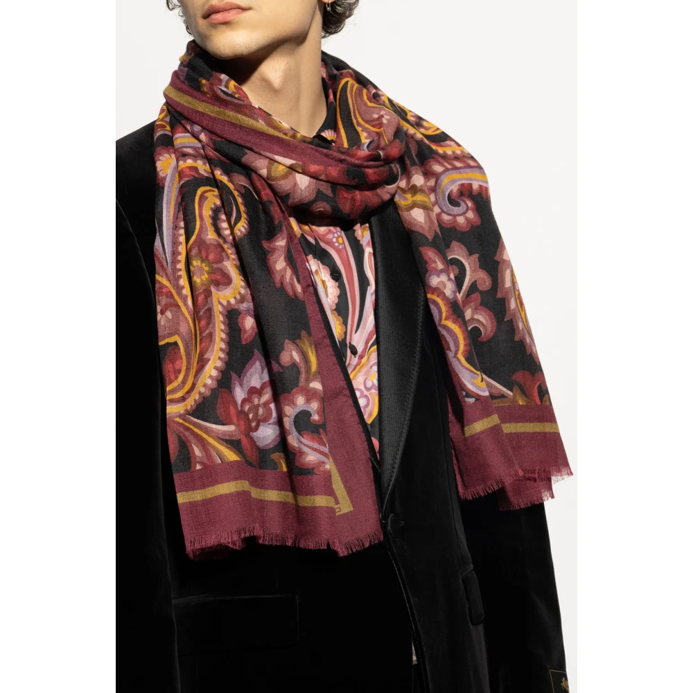 ETRO Kasjmier sjaal Red Heren