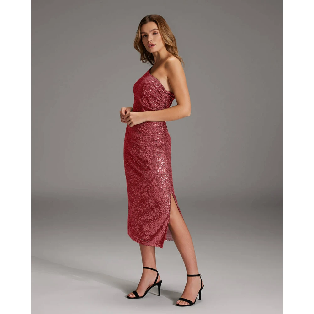 Swing One-Shoulder Avondjurk Red Dames