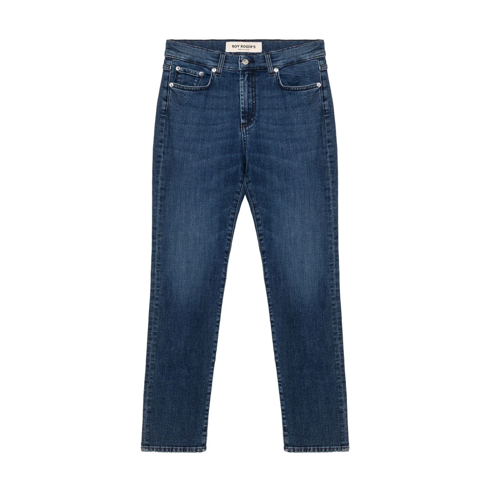 Roy Roger's Donkere Wassing Slim Fit Denim Jeans Blue Dames