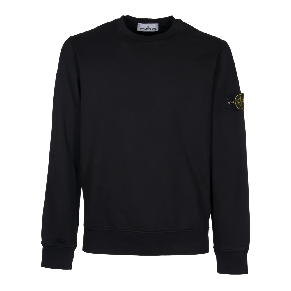 Stone Island Zwarte Biologische Katoenen Trui Black Heren