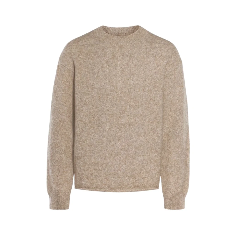Jacquemus Relaxed Fit Alpaca wollen trui Beige Heren