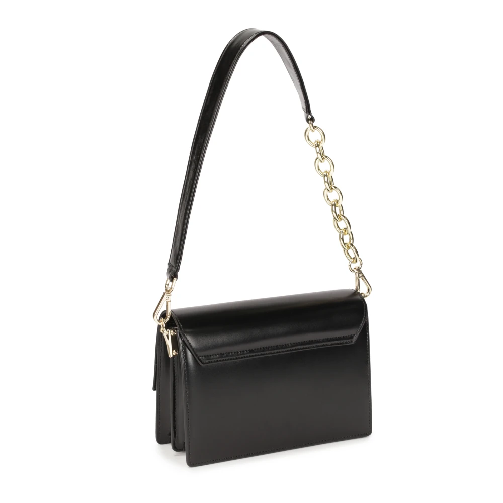 Kazar Kleine leren handtas met stijve constructie Black Dames