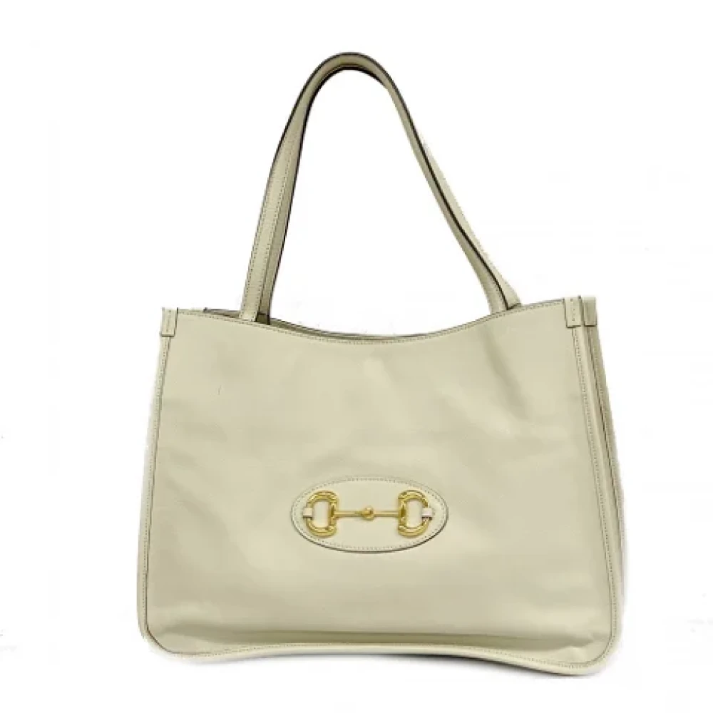 Gucci Vintage Pre-owned Leather handbags White Dames