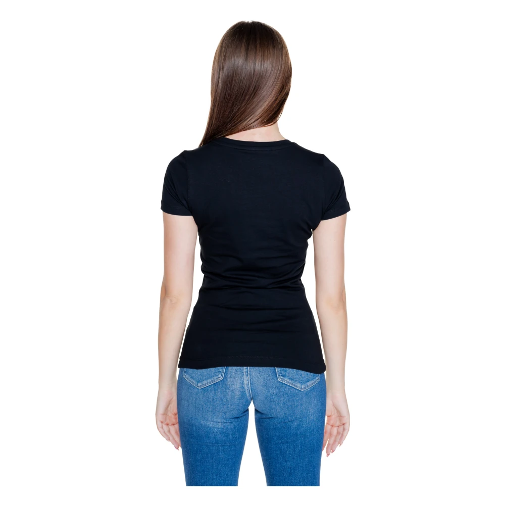 Guess 4G Logo Tee Herfst Winter Collectie Black Dames