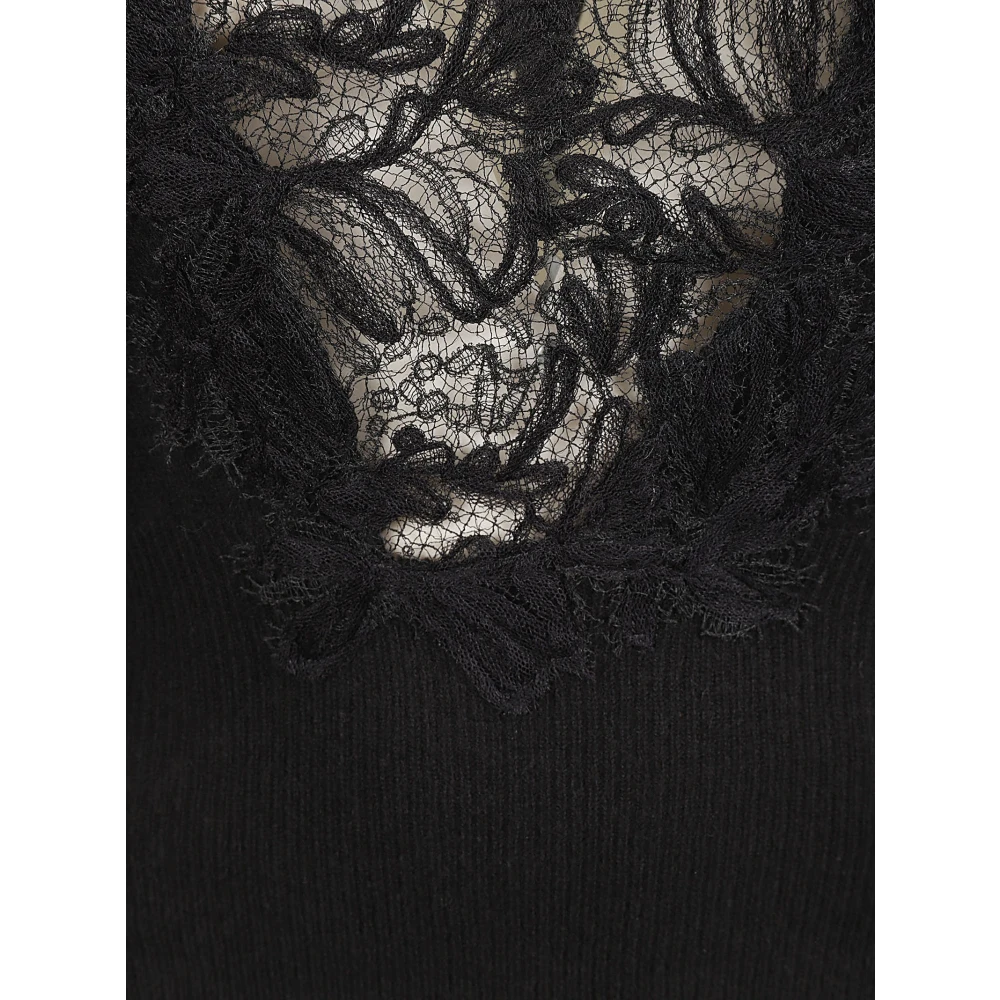 Ermanno Scervino Zwarte trui met lange mouwen Black Dames