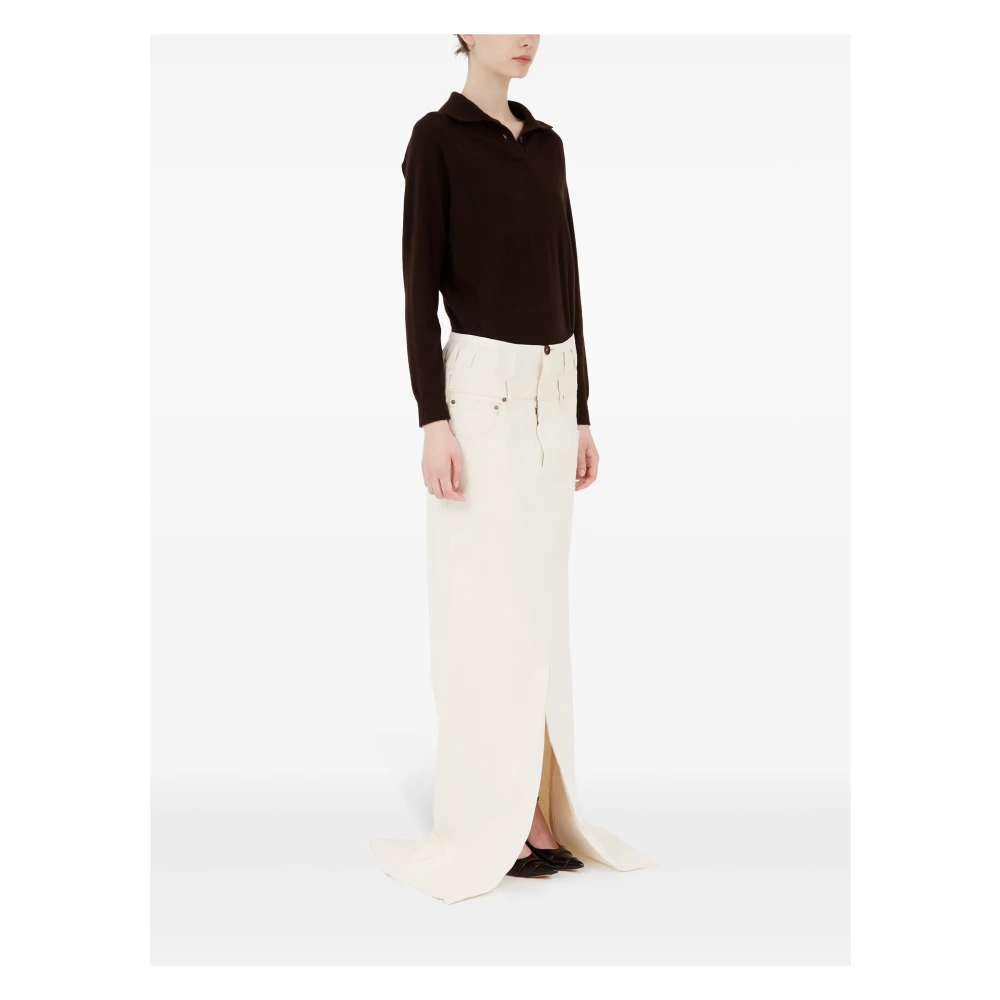 Maison Margiela Lange Rok met een Twist Beige Dames
