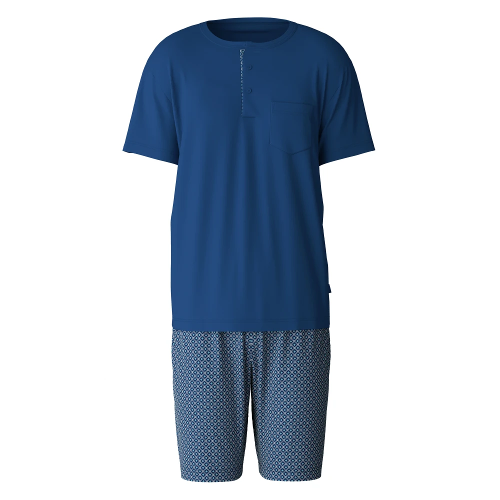 Calida Kort Pyjamas Set Blue, Herr