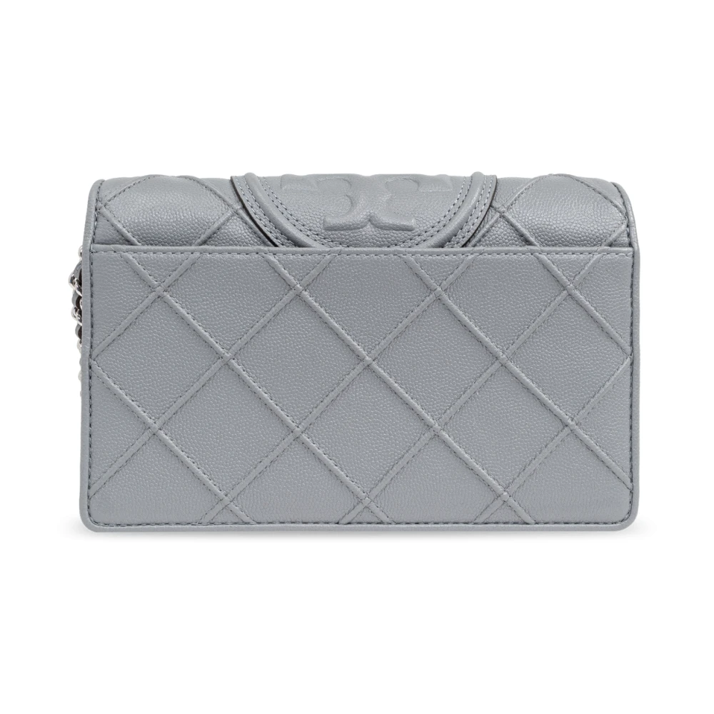 TORY BURCH Portemonnee aan een ketting Fleming Soft Gray Dames