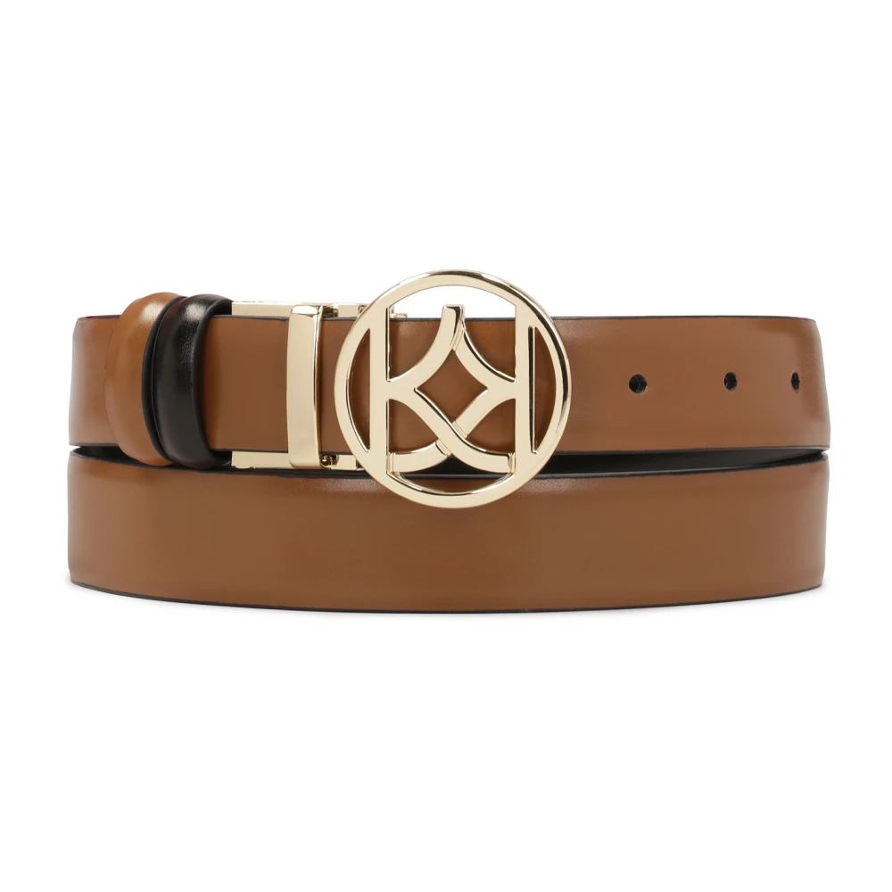 Kazar Damen Multicolor Doppelseitiger Ledergürtel Mit Runder Schnalle