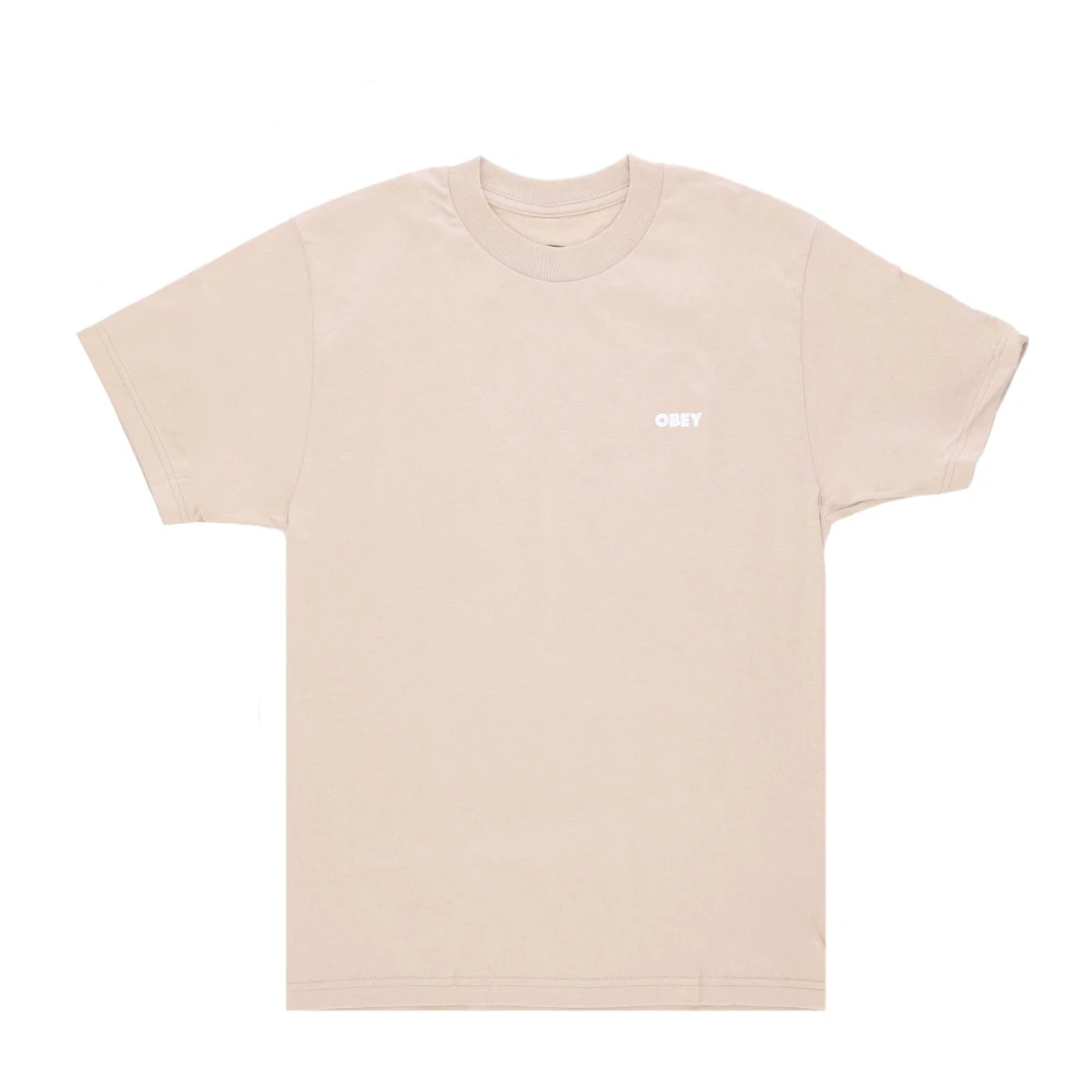 Obey Klassieke Ronde Hals Tee Zand Beige Heren