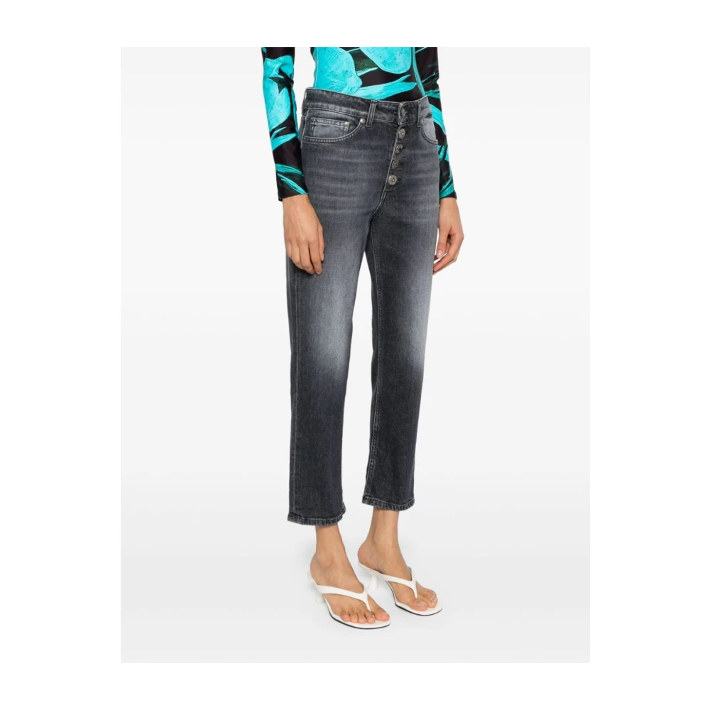 Dondup Zwarte Denim Jeans Black Dames