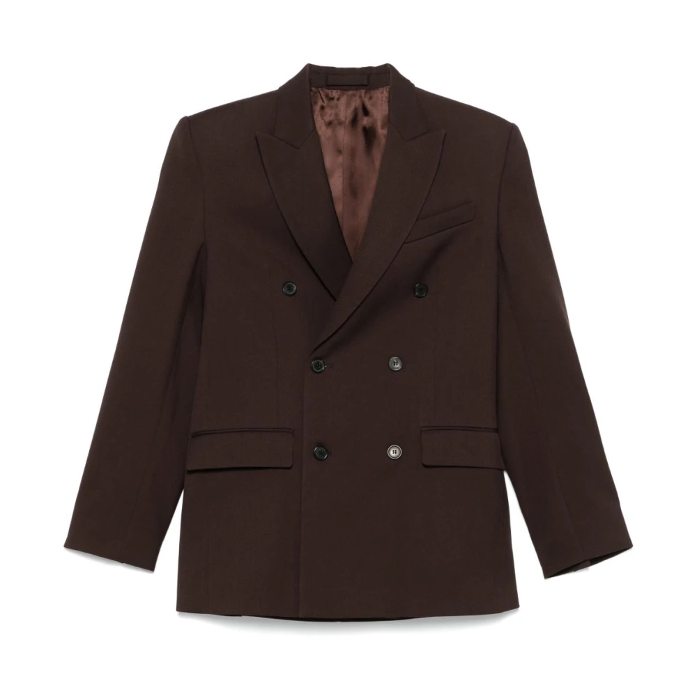 Wardrobe.nyc Klassieke Double Breasted Blazer Brown Dames