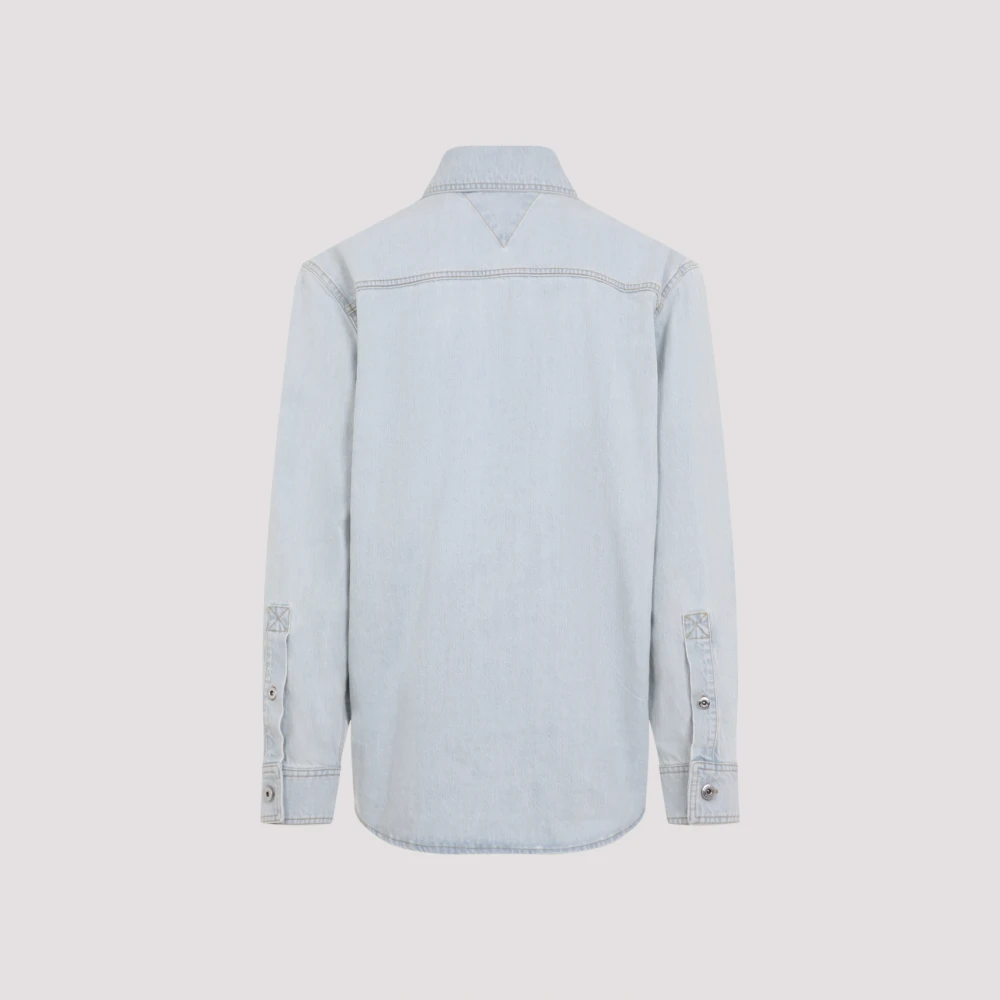 Bottega Veneta Lichtblauwe Denim Overhemd Blue Heren