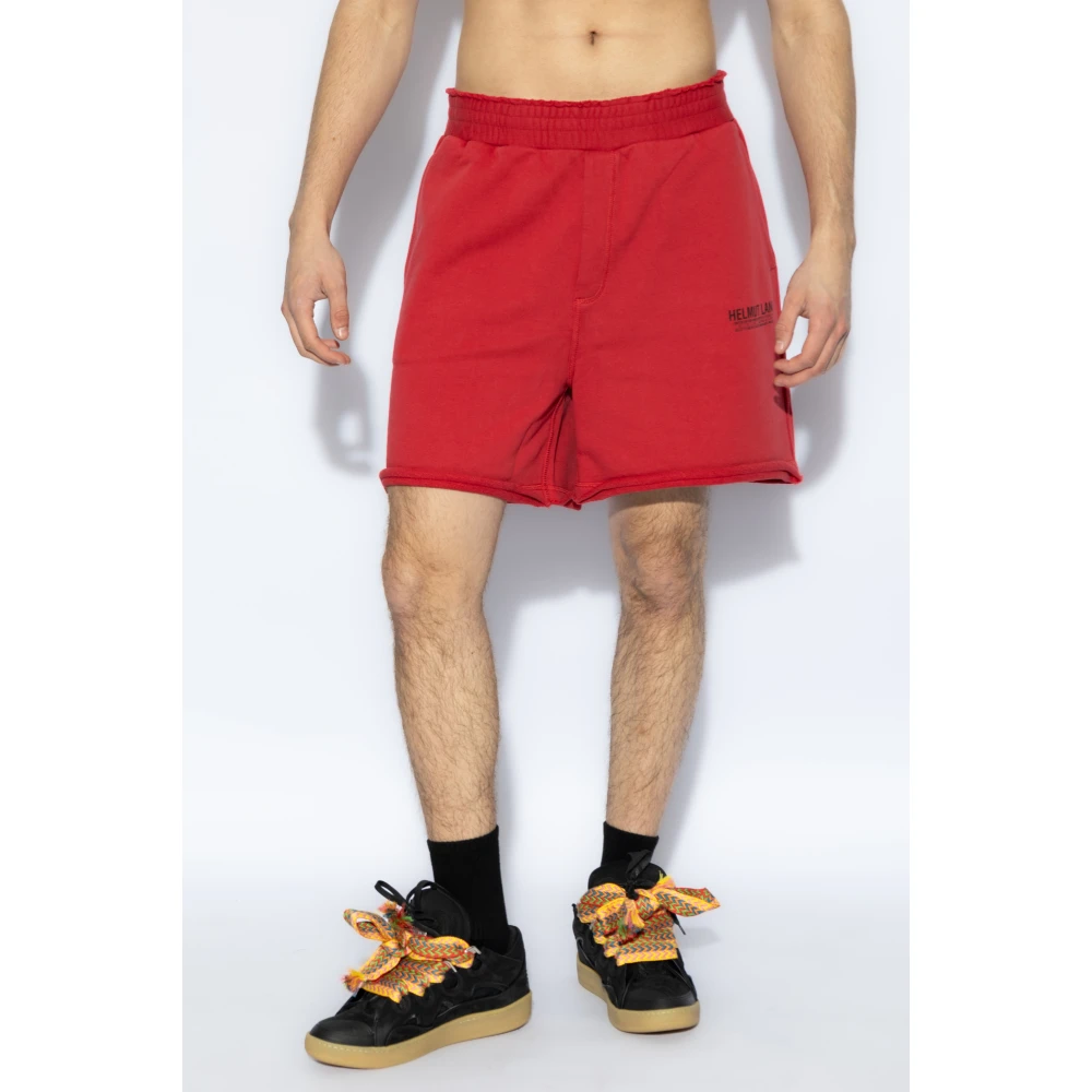Helmut Lang Gedrukte shorts Red Heren