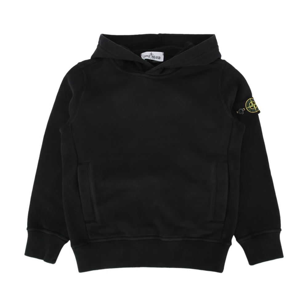Stone Island Unisex Kids Black Kids Sweatshirts, 10 Y, Hoodie Jumper