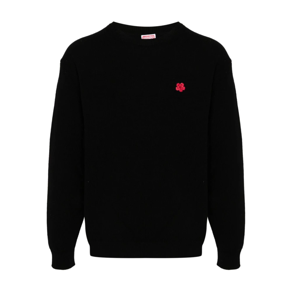 Kenzo Zwarte Bloem Sweater Black Heren