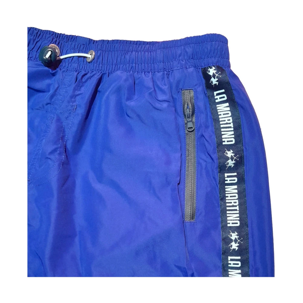 LA MARTINA Heren Boxer Zwemkleding met Logo Strepen Blue Heren