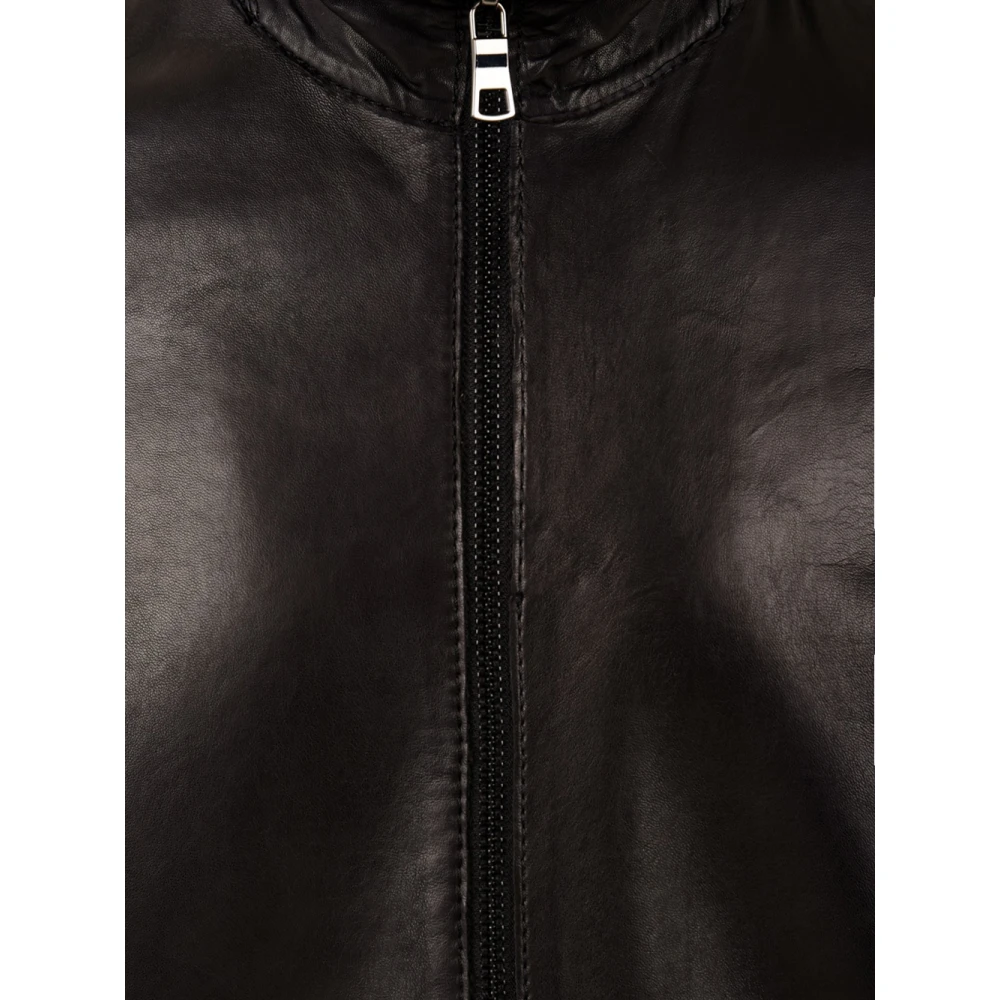 The Jack Leathers Zwarte Leren Jassen Black Heren