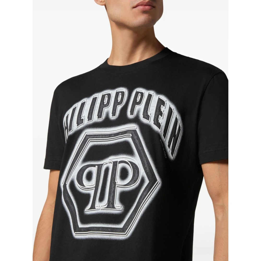 Philipp Plein Zwart Katoenen T-Shirt Black Heren