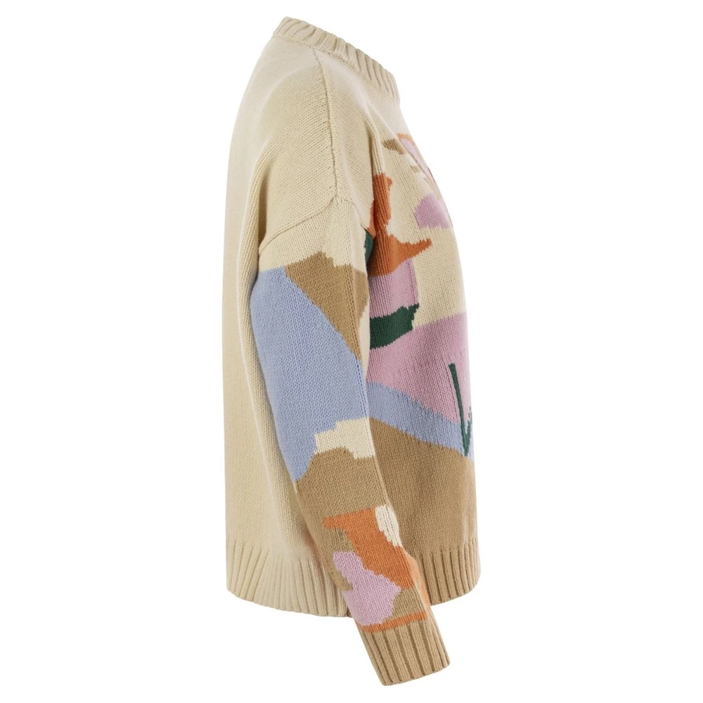 Weekend Gestreepte Crewneck Sweater in Beige Dames