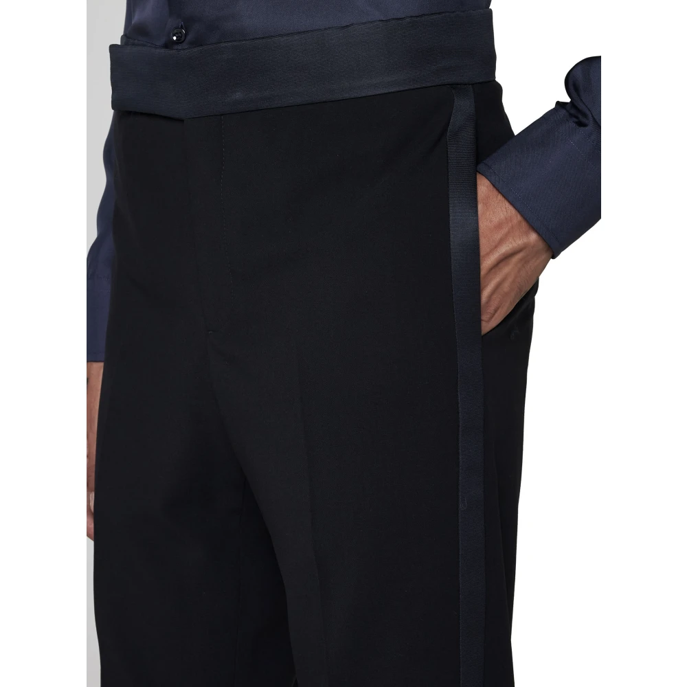 Giorgio Armani Blauwe Smoking Broek Blue Heren
