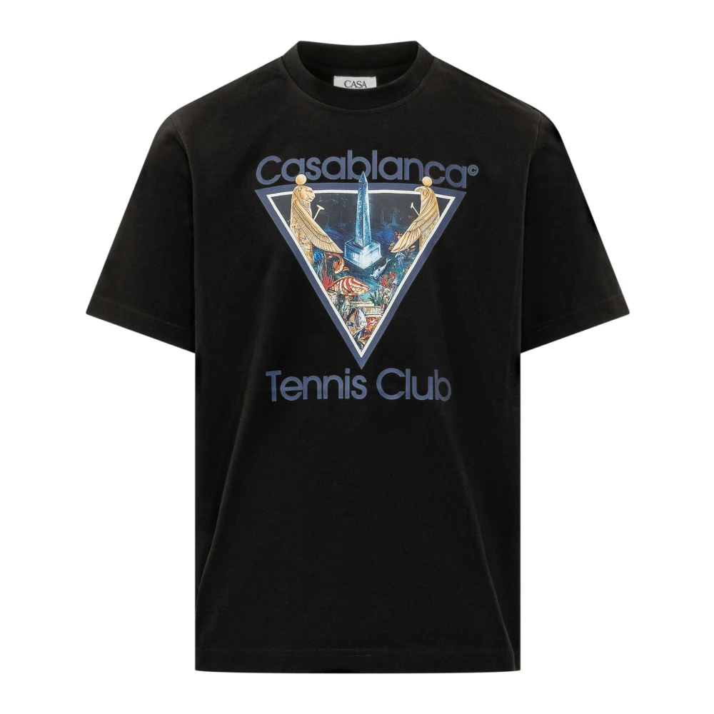 Casablanca , T-Shirts, Male, Black, S, Graphic-Print T-Shirt - Image 4