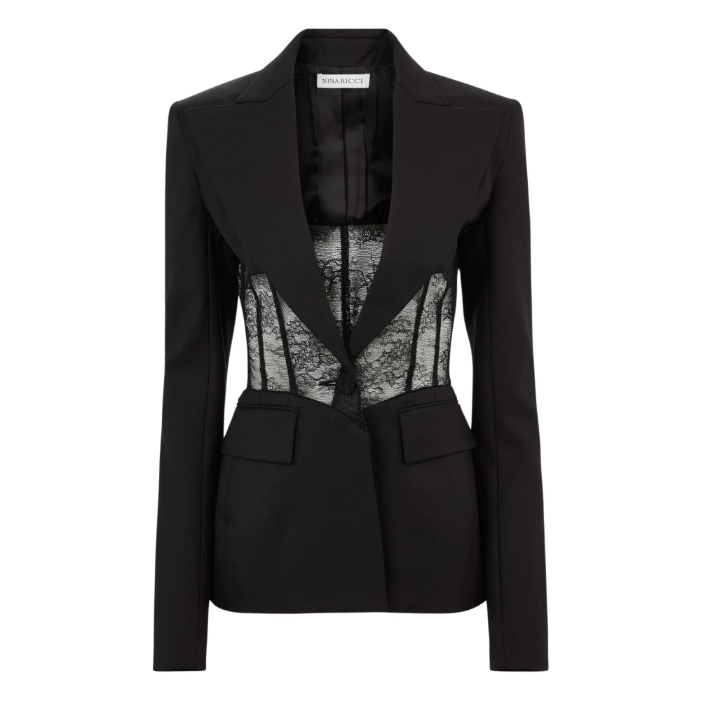 Nina Ricci JAS MET Kant Black Dames