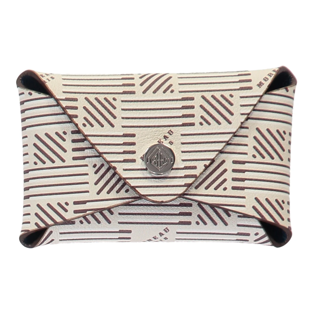 Moreau Paris Origami Logo Leren Kaarthouder Beige Dames