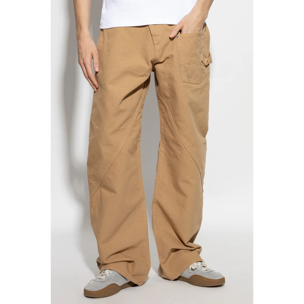 JW Anderson Logo broek Beige Heren