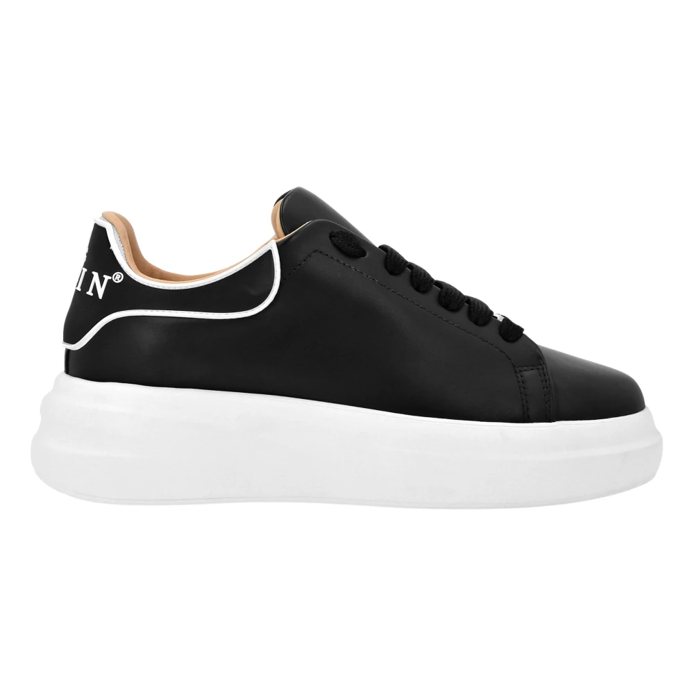 Philipp Plein Unisex Black Sneakers, 10 Uk, Low-Top Trainers Megastar