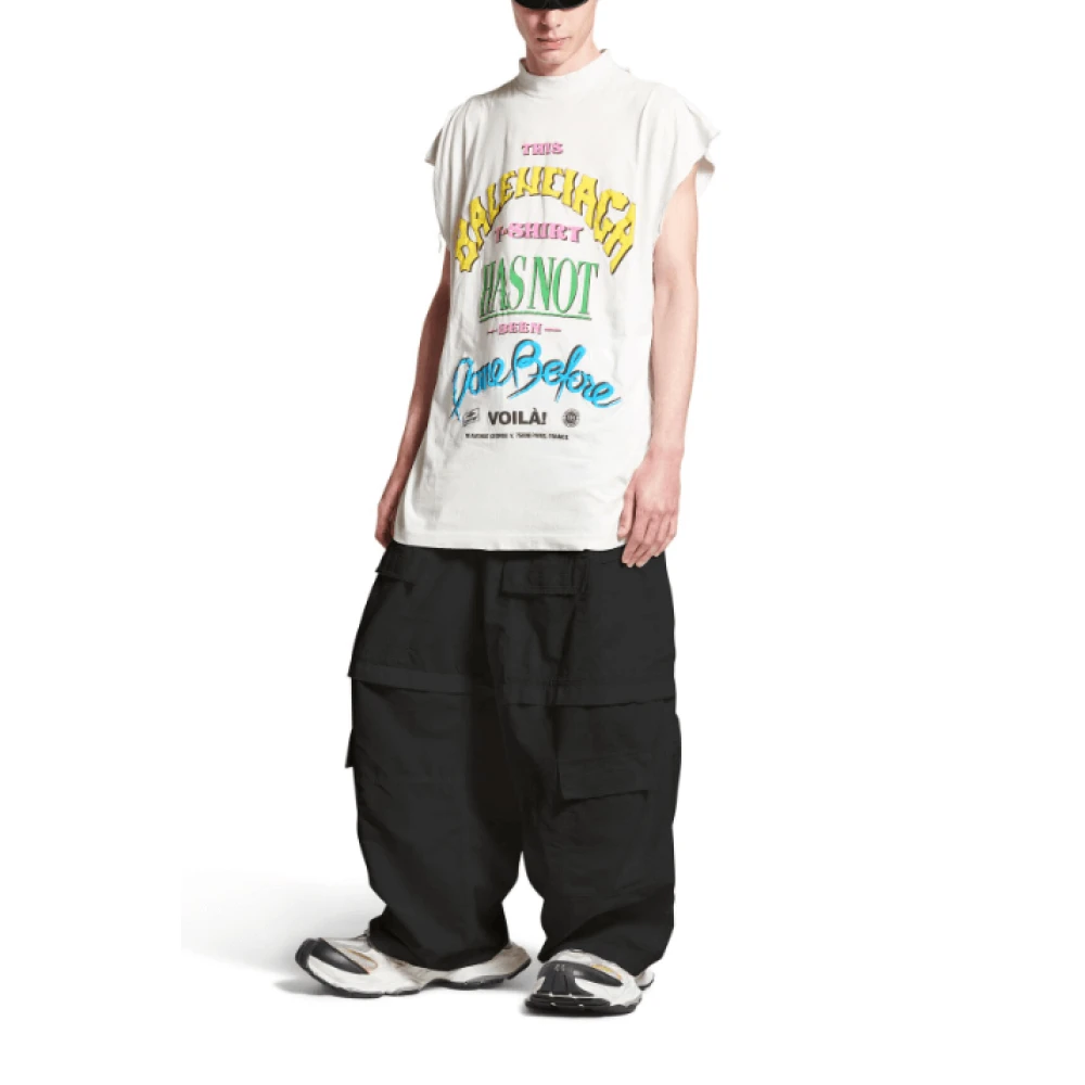 Balenciaga Vintage Mouwloze Oversized Tee White Heren