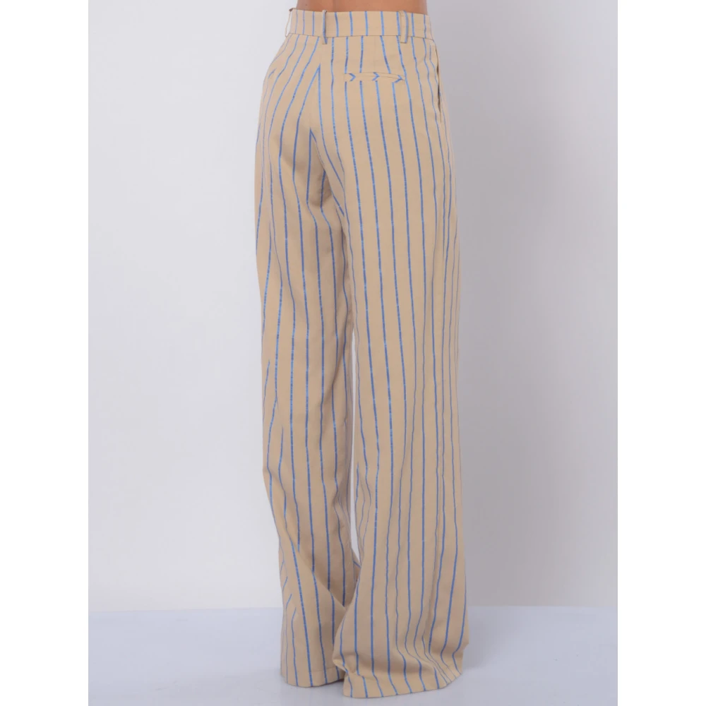 Kaos Gestreept Tailleur Pak Beige Dames