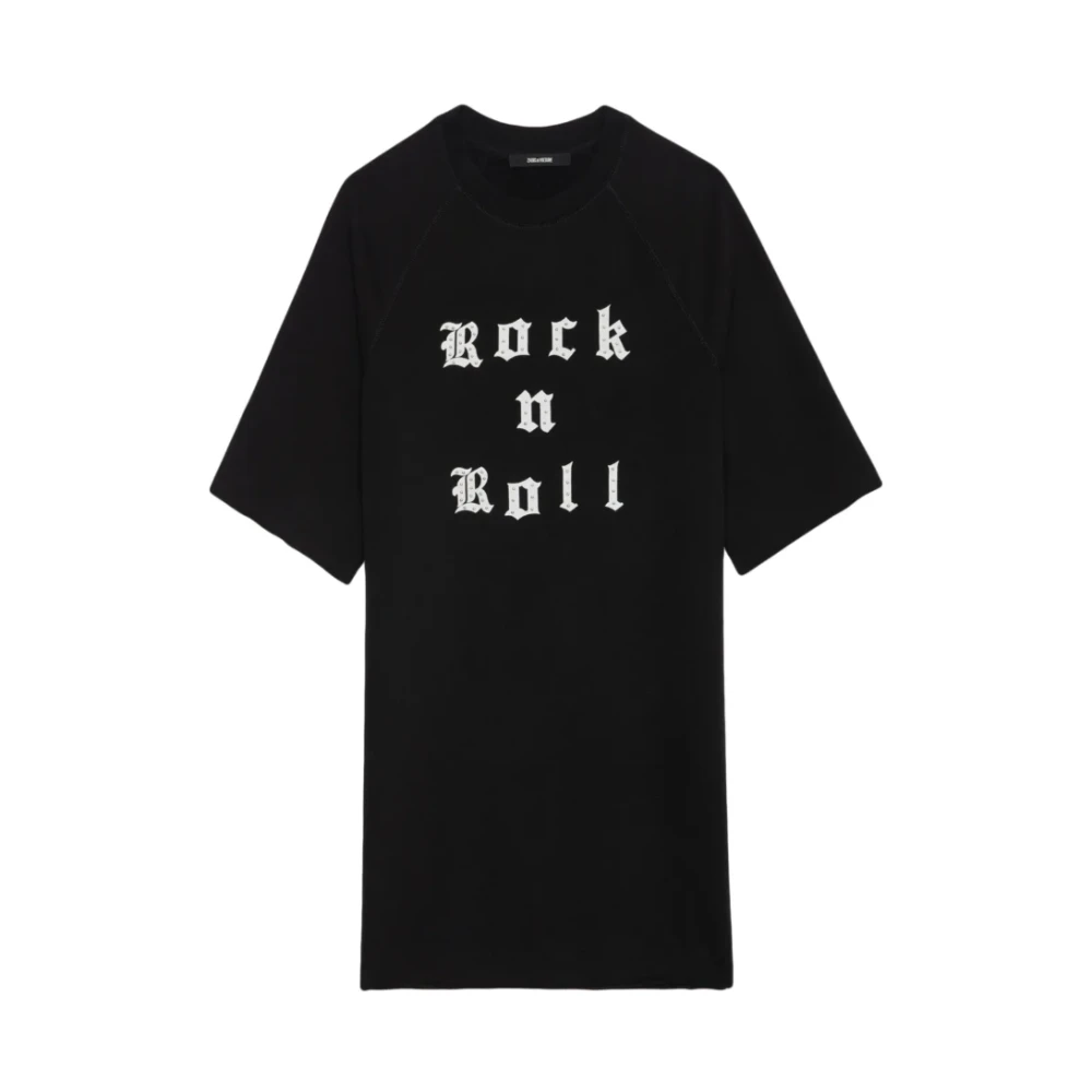 Zadig & Voltaire Zwarte Sweatshirt Jurk Korte Stijl Black Dames