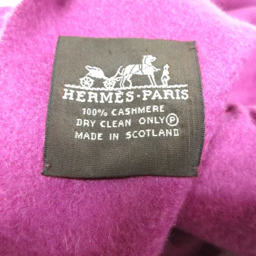 Hermès Vintage Pre-owned Cashmere scarves Purple Dames