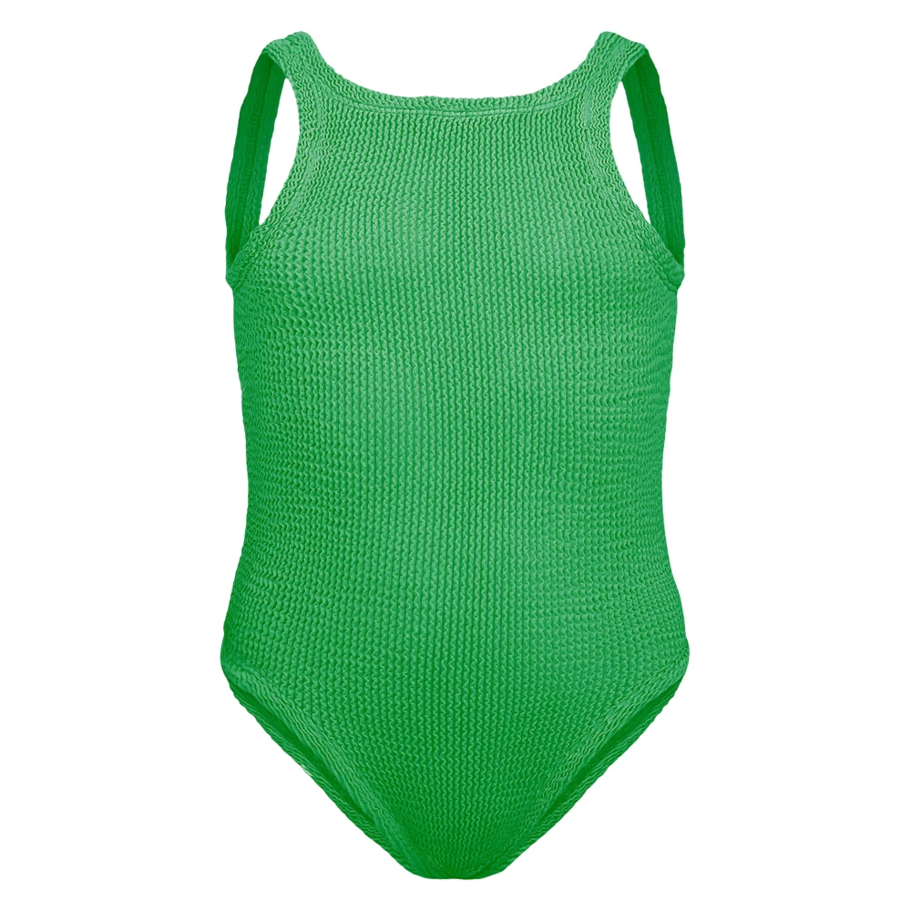 Hunza G Girls Green Classic Swimsuit - Kids Swimsuits - 3 Y - Kids