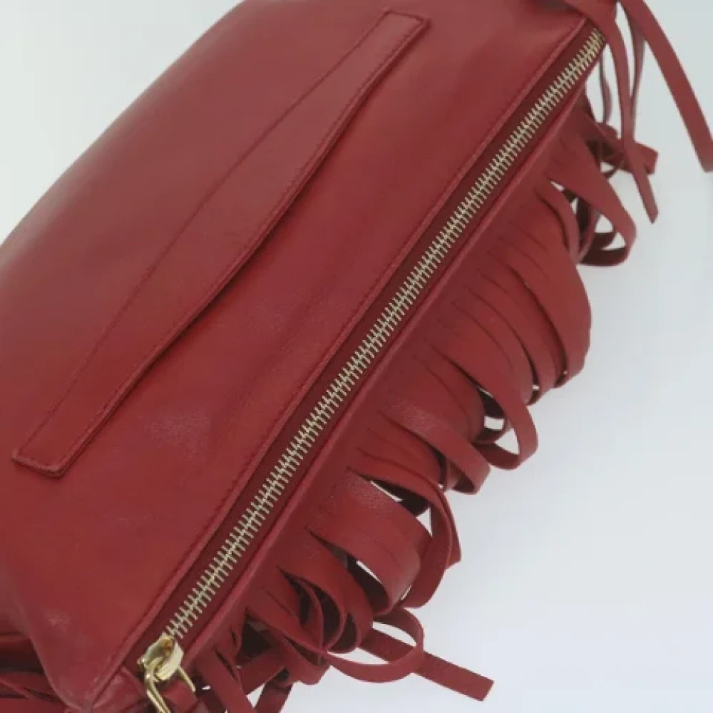 Prada Vintage Pre-owned Leather clutches Red Dames