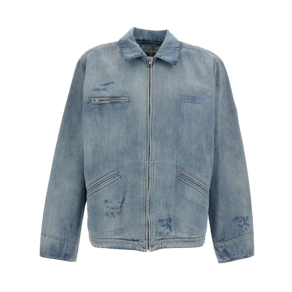 Mm6 Maison Margiela Men's Blue Denim Jacket - Denim Jackets - M - Jackets