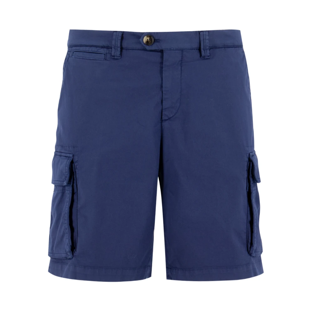 BRUNELLO CUCINELLI Veelzijdige Bermuda Shorts voor warmere dagen Blue Heren