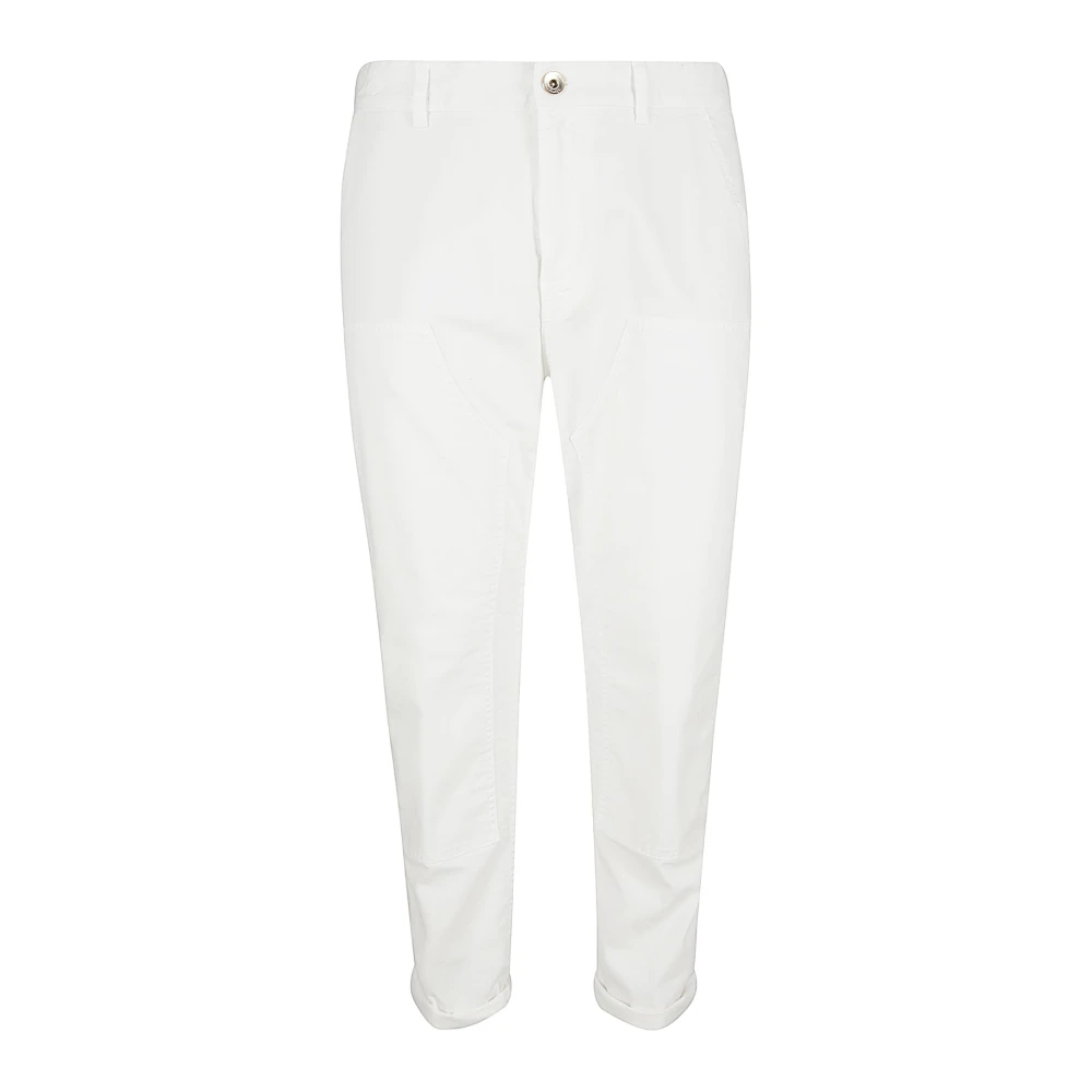 Eleventy Relaxed fit denim werkbroek White Heren