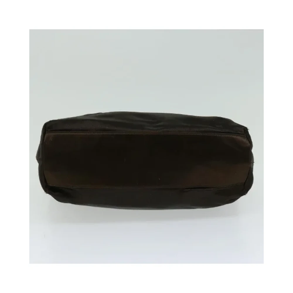 Prada Vintage Pre-owned Satin handbags Brown Dames