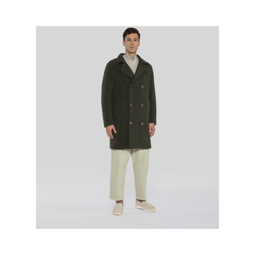 Gimo's Zachte Wol Bouclé Jas Green Heren