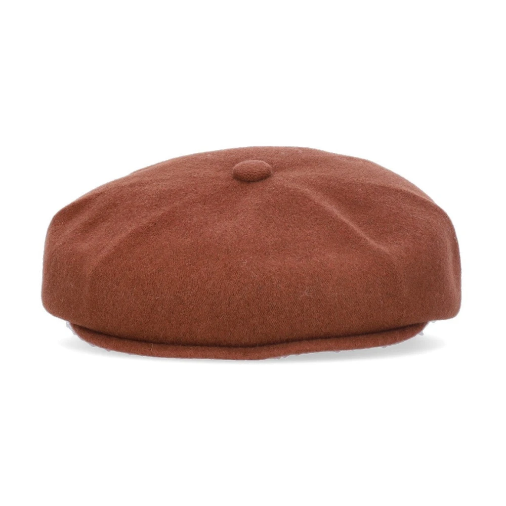 Kangol Mahonie Wolle Platte Pet Hoed Brown Heren